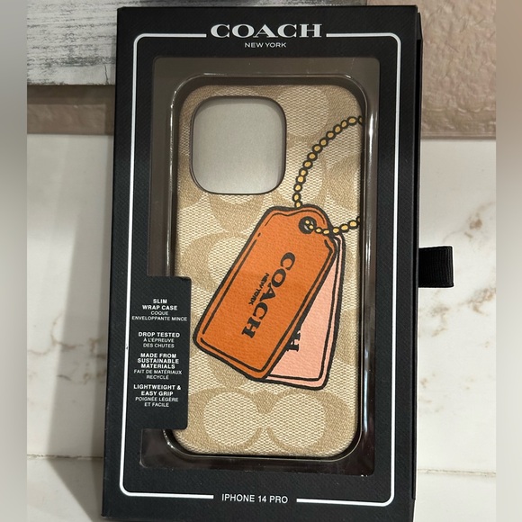 Apple IPhone 14 Pro Case In Signature Canvas With Trompe L'oeil Print - Picture 1 of 4